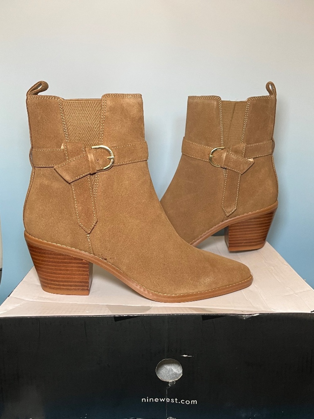 Nine West Papito Leather Tailored Booties